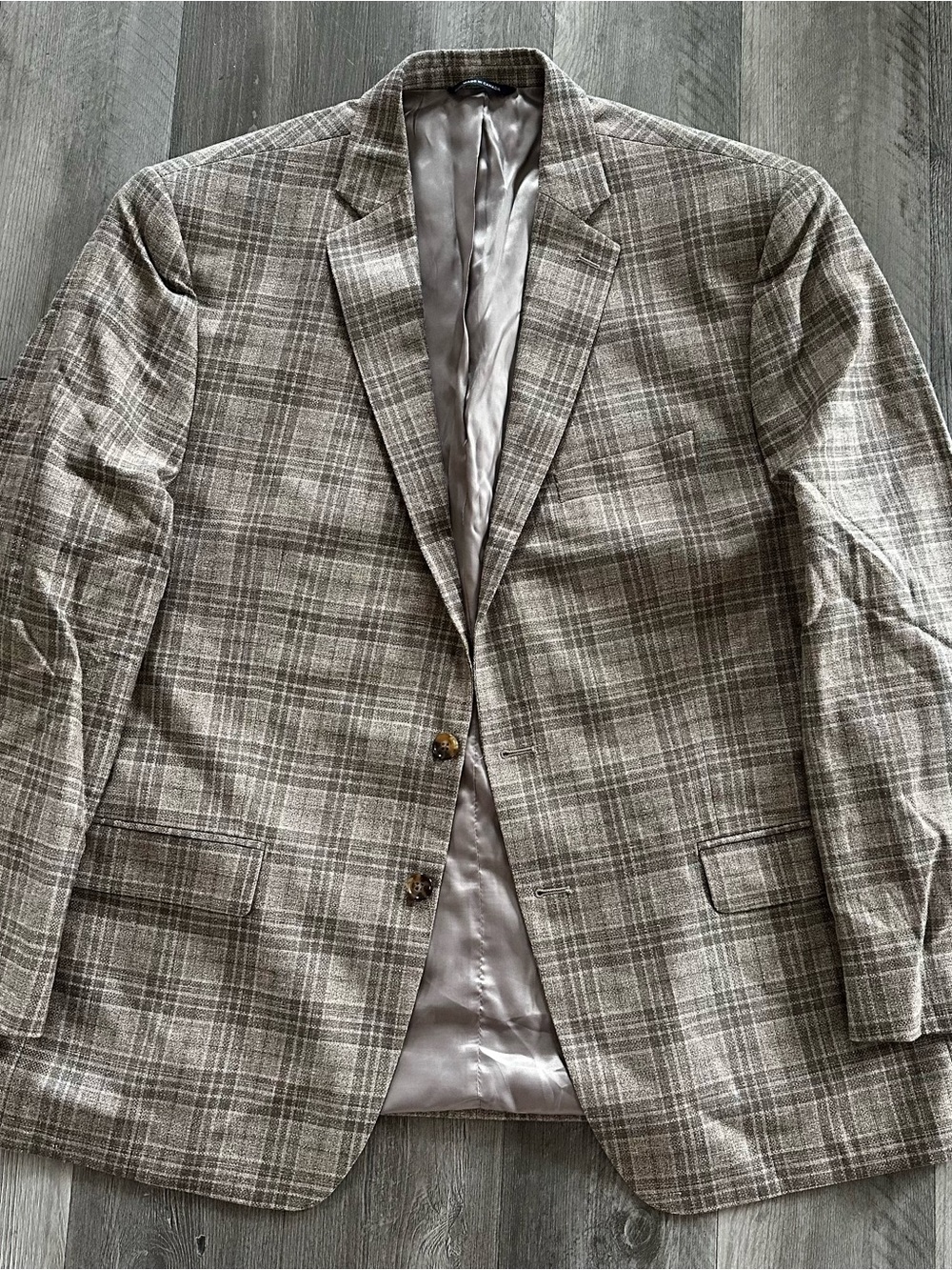Ralph Lauren Plaid Sport Coat in Gray and Tan